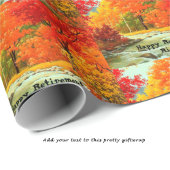 Pensioen Voeg Naam Vlieg Vliegen in de Herfst Cadeaupapier