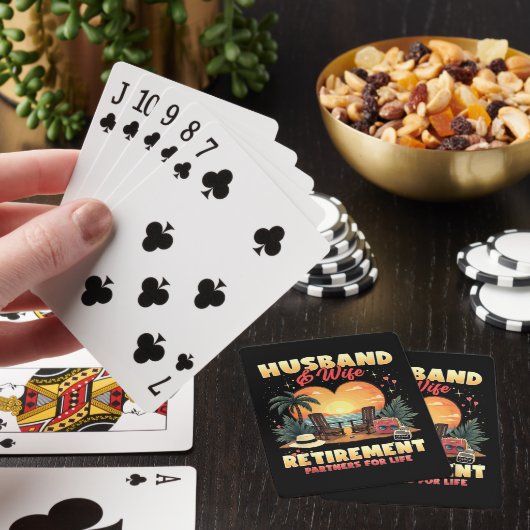 Pensioen voor echtpaar pokerkaarten (Insitu)
