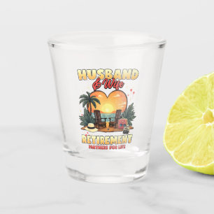 Pensioen voor echtpaar shot glas