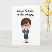 ** PENSIOEN ** VOOR JE FAVORIETE "LERAAR" KAART (Gele Bloem)