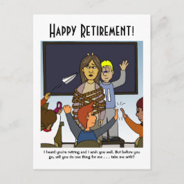 Pensioen voor leraren neem me mee met Briefkaart