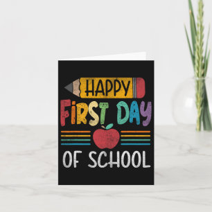 Pensioen vrolijke eerste dag schoolleraar jongens  kaart