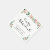 Pensioen Waterverf Blush Bloemenjaren Service Servet (Hoek)