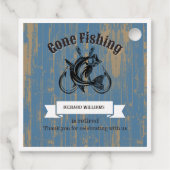 Pensioen weg Gevist rustiek hout Bedankjes Labels (Achterkant)