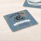 Pensioen weg Gevist rustiek hout Kartonnen Onderzetters (Schuin)