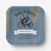 Pensioen weg Gevist rustiek hout Papieren Bordje (Voorkant)