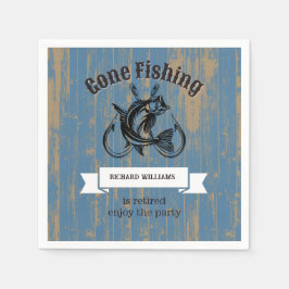 Pensioen weg Gevist rustiek hout Servet