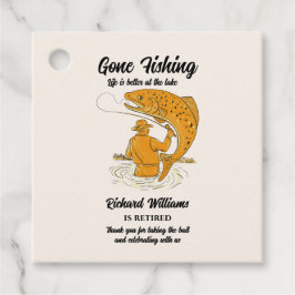 Pensioen weg Vist leven is beter gepensioneerd Bedankjes Labels