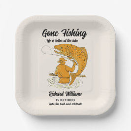 Pensioen weg Vist leven is beter gepensioneerd Papieren Bordje