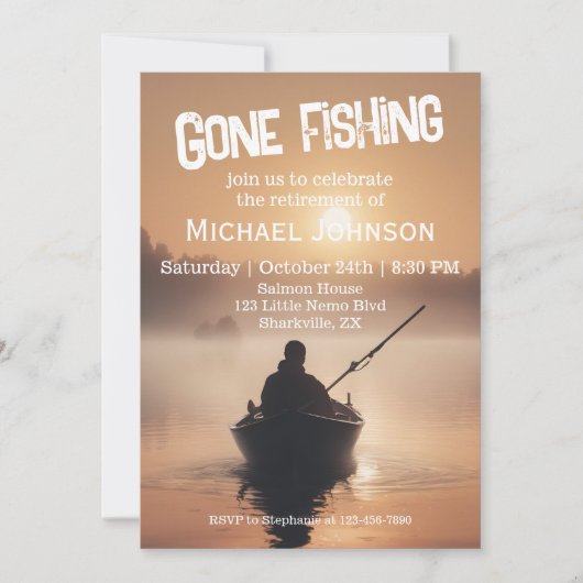 Pensioen weg Vist Sunrise gepensioneerde visser Kaart (Voorkant)