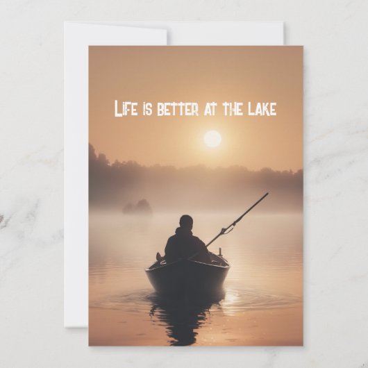 Pensioen weg Vist Sunrise gepensioneerde visser Kaart (Achterkant)