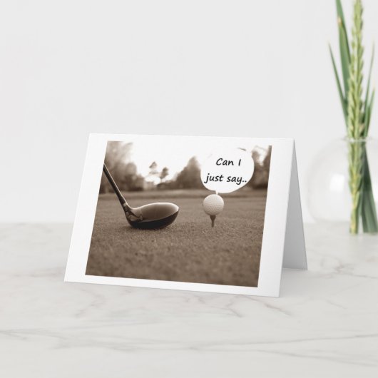 PENSIOEN WENSEN / FELICITATIES AAN DE GOLFER KAART (Voorkant)