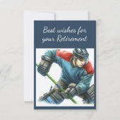 Pensioen wenst Boys Hockey Player Coach Bedankkaart (Voorkant)