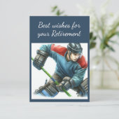 Pensioen wenst Boys Hockey Player Coach Bedankkaart (Staand voorkant)