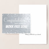 Pensioen Werk Gratis Aangepaste Folie Kaart (Display)