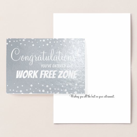 Pensioen Werk Gratis Aangepaste Folie Kaart (Display)