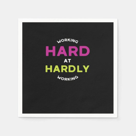 Pensioen werkt hard bij nauwelijks overmaats werke servet (Voorkant)