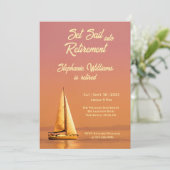 Pensioen Zet koers naar Retirement Sail Nautical Kaart (Staand voorkant)