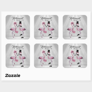 Pensioen ziet er goed uit op ons! Chique Classy Fl Vierkante Sticker