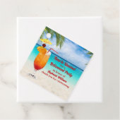 Pensioen Zomer Afscheid Cocktail Beach Party Bedankjes Labels (In situ)