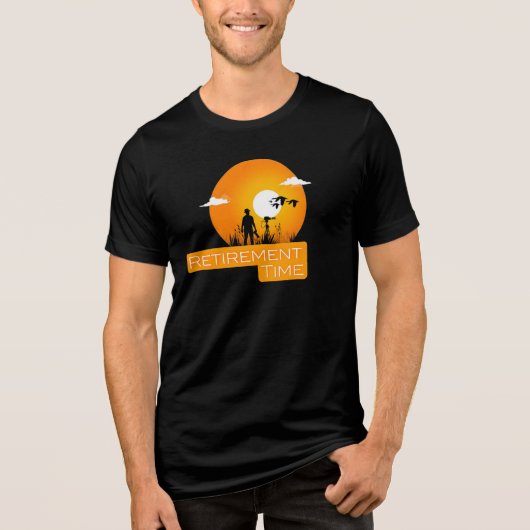 Pensioen zonsondergang Tri-Blend shirt (Voorkant)