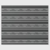 Pensioen, zwart en zilver, cadeauomslag. cadeaupapier (Vlak)