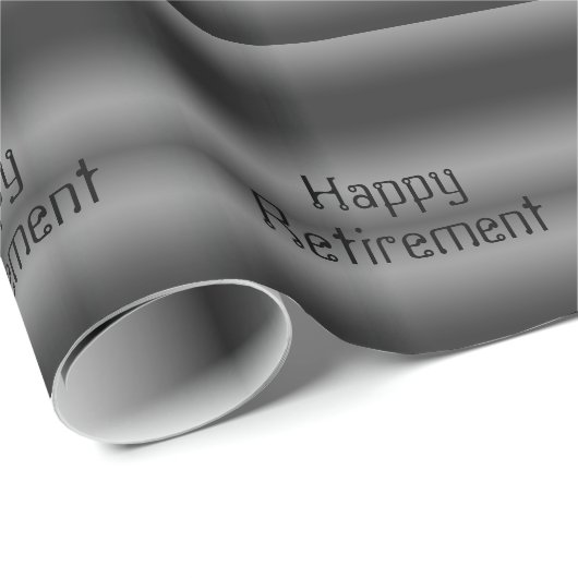 Pensioen, zwart en zilver, cadeauomslag. cadeaupapier (Rol Hoek)