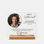 pensioenaandenken acryl bord (Voorkant)