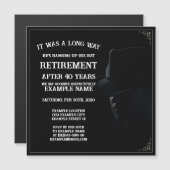 Pensioenaankondiging met Cowboy in Halve Schaduw (Voorkant / Achterkant)