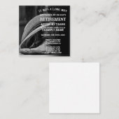 Pensioenaankondiging met cowboylaarzen en -pet notitiekaartje (Voorkant / Achterkant)