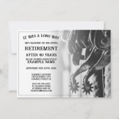 Pensioenaankondiging met oude sporen (Voorkant)