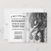 Pensioenaankondiging met oude sporen (Voorkant)