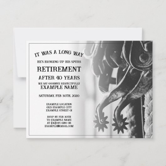 Pensioenaankondiging met oude sporen (Voorkant)