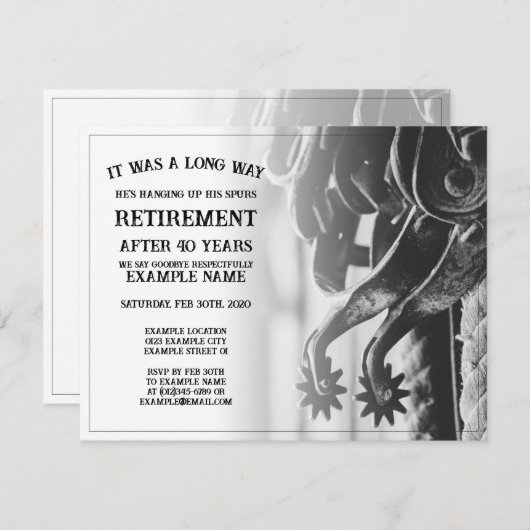 Pensioenaankondiging met oude sporen (Voorkant / Achterkant)