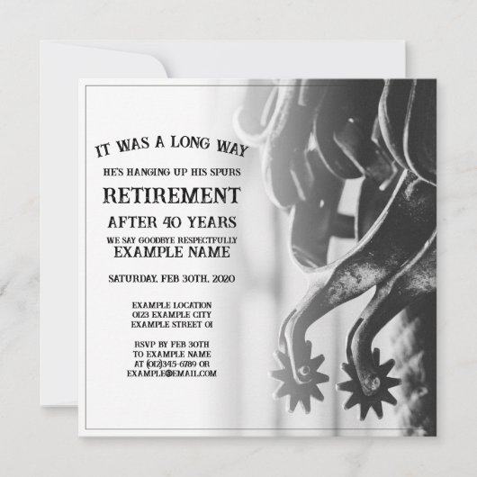 Pensioenaankondiging met oude sporen (Voorkant)