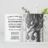 Pensioenaankondiging met oude sporen (Staand voorkant)