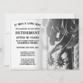 Pensioenaankondiging met oude sporen (Voorkant)