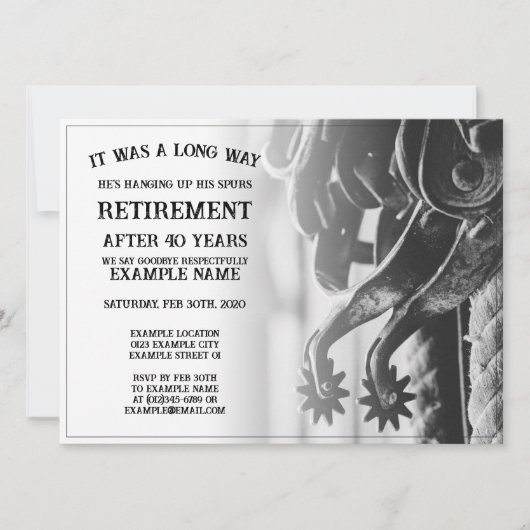 Pensioenaankondiging met oude sporen (Voorkant)