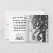 Pensioenaankondiging met oude sporen (Voorkant)