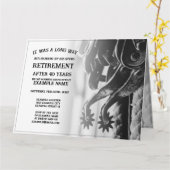 Pensioenaankondiging met oude sporen kaart (Gele Bloem)