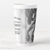 Pensioenaankondiging met oude sporen latte mok (Voorkant)