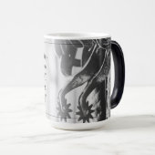 Pensioenaankondiging met oude sporen magische mok (Voorkant rechts)