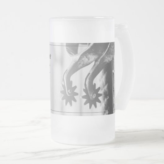 Pensioenaankondiging met oude sporen matglas bierpul (Voorkant rechts)