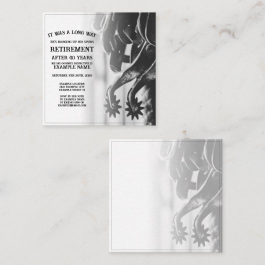 Pensioenaankondiging met oude sporen notitiekaartje (Voorkant / Achterkant)