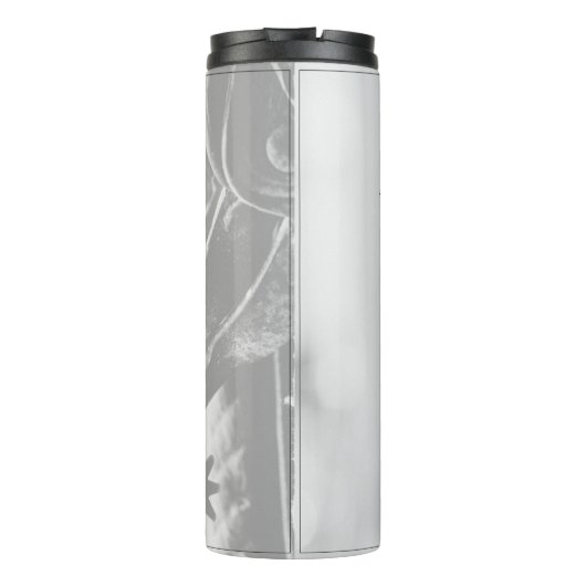 Pensioenaankondiging met oude sporen thermosbeker (Achterkant)