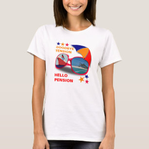 Pensioenafscheid Hallo Pensioen Funny T- T-shirt