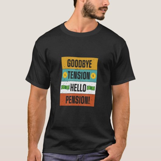 Pensioenafscheid Hallo Pensioen T-shirt (Voorkant)