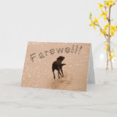 Pensioenafscheidingsremmer op de strand kaart (Gele Bloem)