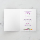 Pensioenafwijking, vrouw, bloemen in vensterbox kaart (Binnen)