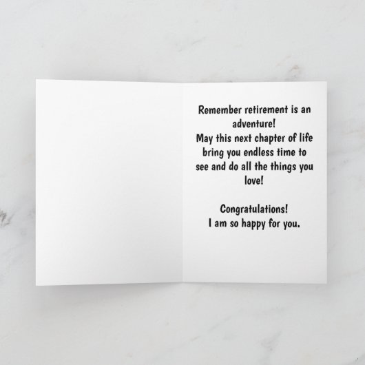 Pensioenavonturen Vintage Travel Posters Kaart (Binnen)